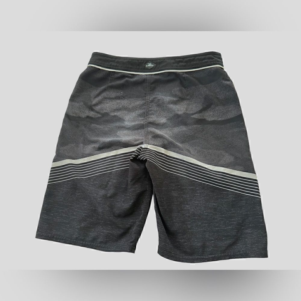 O’Neill Big Boys 26 Waist Striped Unlined Board Shorts Blue Blue Gray Black - Picture 5 of 12